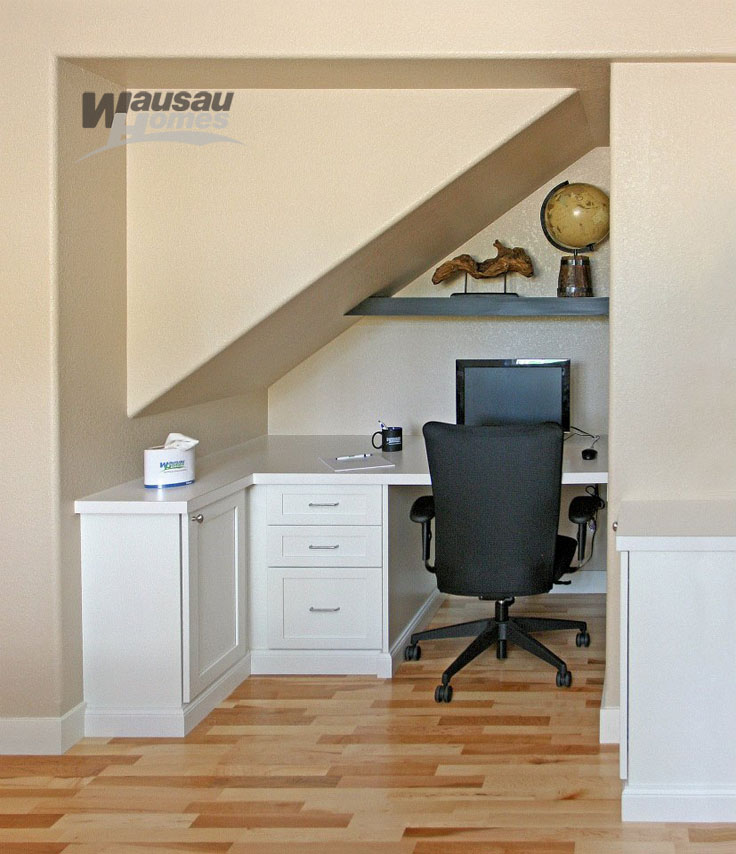 small office home trend with tucked away desk